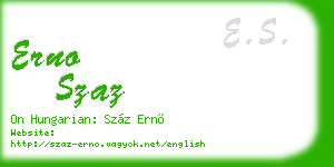 erno szaz business card